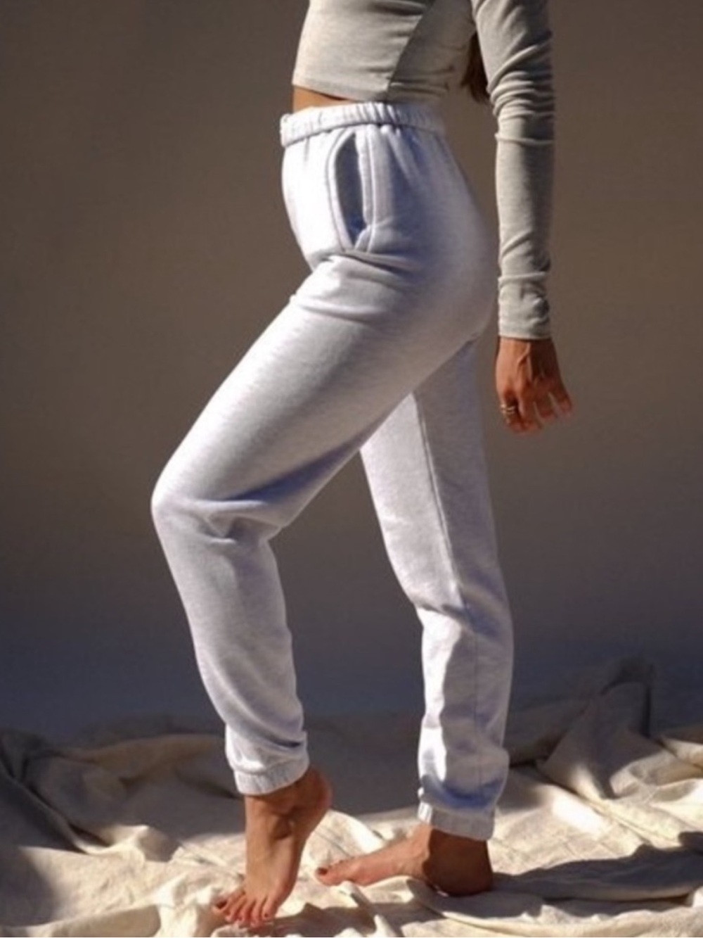 ♡ Joah Brown Empire Joggers Pearl Grey